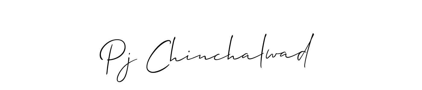 Pj Chinchalwad stylish signature style. Best Handwritten Sign (Allison_Script) for my name. Handwritten Signature Collection Ideas for my name Pj Chinchalwad. Pj Chinchalwad signature style 2 images and pictures png