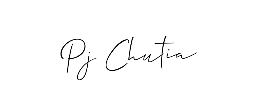 if you are searching for the best signature style for your name Pj Chutia. so please give up your signature search. here we have designed multiple signature styles  using Allison_Script. Pj Chutia signature style 2 images and pictures png
