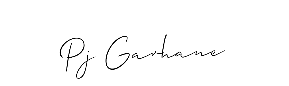 Also we have Pj Gavhane name is the best signature style. Create professional handwritten signature collection using Allison_Script autograph style. Pj Gavhane signature style 2 images and pictures png