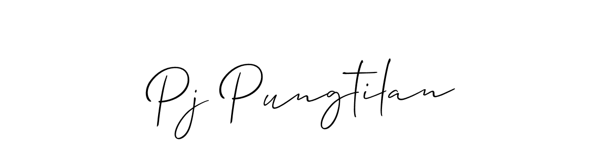 Also we have Pj Pungtilan name is the best signature style. Create professional handwritten signature collection using Allison_Script autograph style. Pj Pungtilan signature style 2 images and pictures png