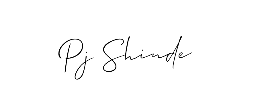 Also we have Pj Shinde name is the best signature style. Create professional handwritten signature collection using Allison_Script autograph style. Pj Shinde signature style 2 images and pictures png