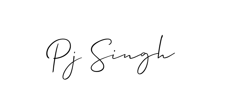 Allison_Script is a professional signature style that is perfect for those who want to add a touch of class to their signature. It is also a great choice for those who want to make their signature more unique. Get Pj Singh name to fancy signature for free. Pj Singh signature style 2 images and pictures png