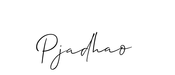 Pjadhao stylish signature style. Best Handwritten Sign (Allison_Script) for my name. Handwritten Signature Collection Ideas for my name Pjadhao. Pjadhao signature style 2 images and pictures png