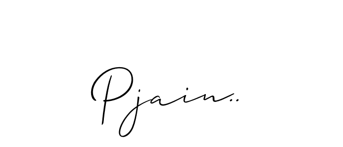 Design your own signature with our free online signature maker. With this signature software, you can create a handwritten (Allison_Script) signature for name Pjain... Pjain.. signature style 2 images and pictures png