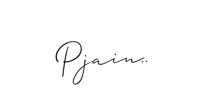 How to make Pjain.. signature? Allison_Script is a professional autograph style. Create handwritten signature for Pjain.. name. Pjain.. signature style 2 images and pictures png