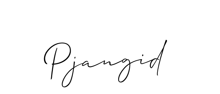 if you are searching for the best signature style for your name Pjangid. so please give up your signature search. here we have designed multiple signature styles  using Allison_Script. Pjangid signature style 2 images and pictures png