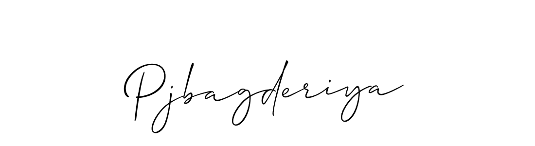 Best and Professional Signature Style for Pjbagderiya. Allison_Script Best Signature Style Collection. Pjbagderiya signature style 2 images and pictures png