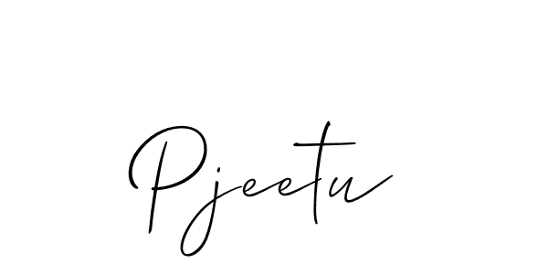It looks lik you need a new signature style for name Pjeetu. Design unique handwritten (Allison_Script) signature with our free signature maker in just a few clicks. Pjeetu signature style 2 images and pictures png