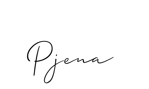 It looks lik you need a new signature style for name Pjena. Design unique handwritten (Allison_Script) signature with our free signature maker in just a few clicks. Pjena signature style 2 images and pictures png
