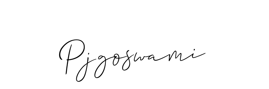 You should practise on your own different ways (Allison_Script) to write your name (Pjgoswami) in signature. don't let someone else do it for you. Pjgoswami signature style 2 images and pictures png