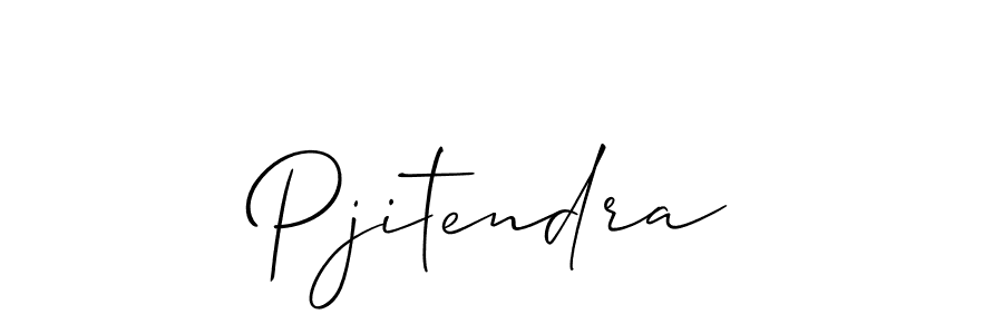 The best way (Allison_Script) to make a short signature is to pick only two or three words in your name. The name Pjitendra include a total of six letters. For converting this name. Pjitendra signature style 2 images and pictures png