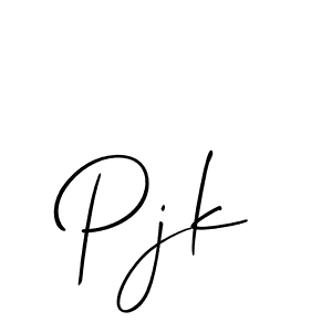 It looks lik you need a new signature style for name Pjk. Design unique handwritten (Allison_Script) signature with our free signature maker in just a few clicks. Pjk signature style 2 images and pictures png