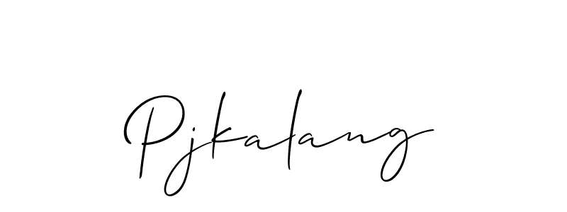 Allison_Script is a professional signature style that is perfect for those who want to add a touch of class to their signature. It is also a great choice for those who want to make their signature more unique. Get Pjkalang name to fancy signature for free. Pjkalang signature style 2 images and pictures png