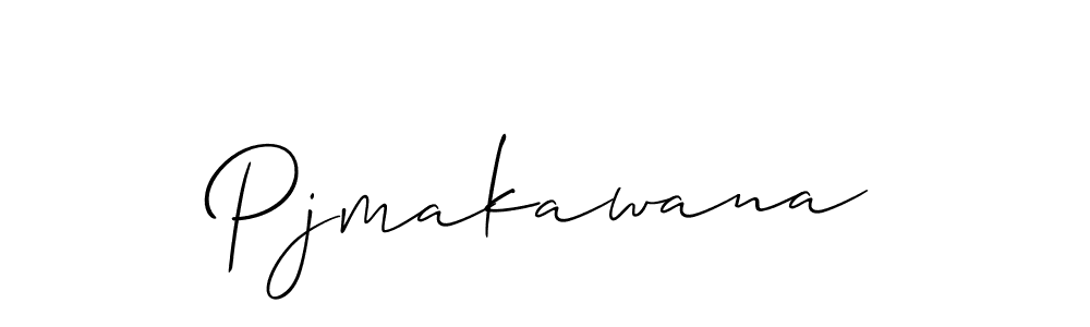 Use a signature maker to create a handwritten signature online. With this signature software, you can design (Allison_Script) your own signature for name Pjmakawana. Pjmakawana signature style 2 images and pictures png