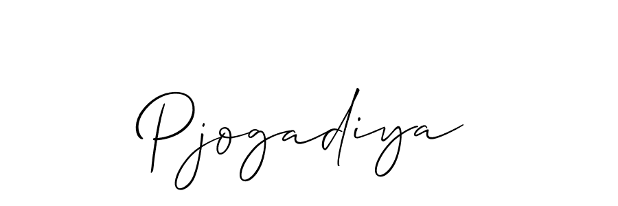 How to make Pjogadiya signature? Allison_Script is a professional autograph style. Create handwritten signature for Pjogadiya name. Pjogadiya signature style 2 images and pictures png