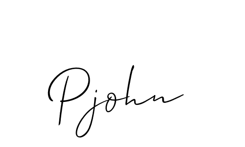 The best way (Allison_Script) to make a short signature is to pick only two or three words in your name. The name Pjohn include a total of six letters. For converting this name. Pjohn signature style 2 images and pictures png