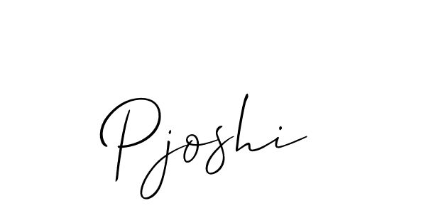 The best way (Allison_Script) to make a short signature is to pick only two or three words in your name. The name Pjoshi include a total of six letters. For converting this name. Pjoshi signature style 2 images and pictures png