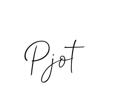 The best way (Allison_Script) to make a short signature is to pick only two or three words in your name. The name Pjot include a total of six letters. For converting this name. Pjot signature style 2 images and pictures png