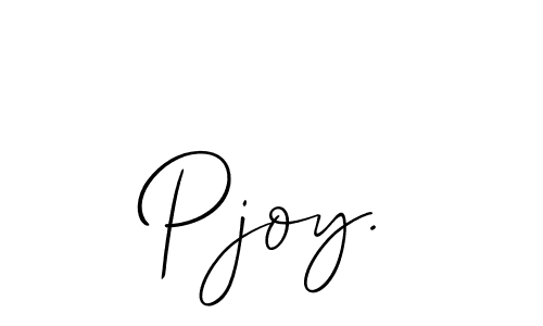 if you are searching for the best signature style for your name Pjoy.. so please give up your signature search. here we have designed multiple signature styles  using Allison_Script. Pjoy. signature style 2 images and pictures png