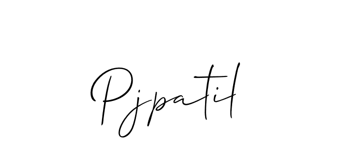 Create a beautiful signature design for name Pjpatil. With this signature (Allison_Script) fonts, you can make a handwritten signature for free. Pjpatil signature style 2 images and pictures png