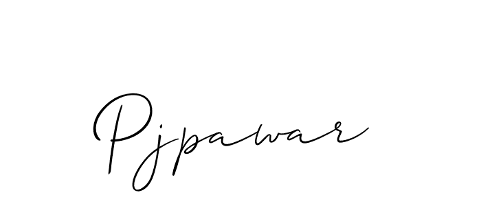 Design your own signature with our free online signature maker. With this signature software, you can create a handwritten (Allison_Script) signature for name Pjpawar. Pjpawar signature style 2 images and pictures png