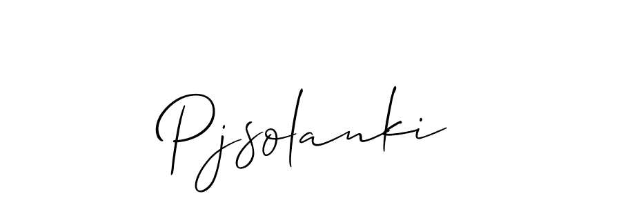 How to make Pjsolanki signature? Allison_Script is a professional autograph style. Create handwritten signature for Pjsolanki name. Pjsolanki signature style 2 images and pictures png