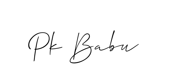 Similarly Allison_Script is the best handwritten signature design. Signature creator online .You can use it as an online autograph creator for name Pk Babu. Pk Babu signature style 2 images and pictures png