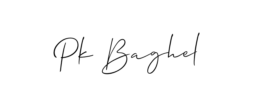 Use a signature maker to create a handwritten signature online. With this signature software, you can design (Allison_Script) your own signature for name Pk Baghel. Pk Baghel signature style 2 images and pictures png