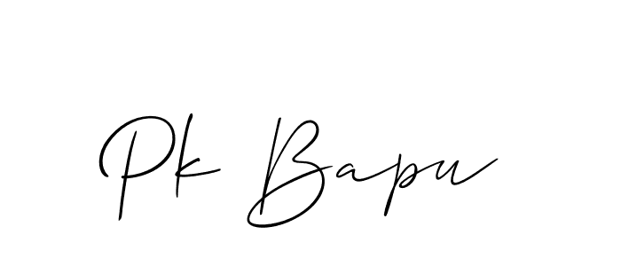 Make a beautiful signature design for name Pk Bapu. With this signature (Allison_Script) style, you can create a handwritten signature for free. Pk Bapu signature style 2 images and pictures png