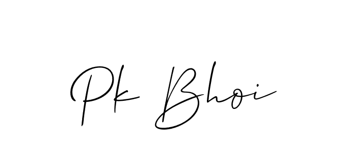 Also You can easily find your signature by using the search form. We will create Pk Bhoi name handwritten signature images for you free of cost using Allison_Script sign style. Pk Bhoi signature style 2 images and pictures png