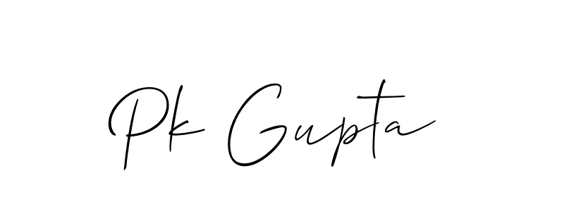 How to make Pk Gupta name signature. Use Allison_Script style for creating short signs online. This is the latest handwritten sign. Pk Gupta signature style 2 images and pictures png