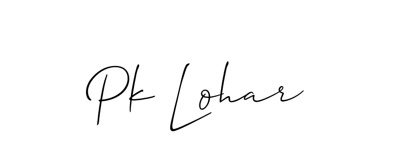 Design your own signature with our free online signature maker. With this signature software, you can create a handwritten (Allison_Script) signature for name Pk Lohar. Pk Lohar signature style 2 images and pictures png