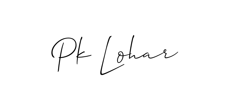 Pk Lohar stylish signature style. Best Handwritten Sign (Allison_Script) for my name. Handwritten Signature Collection Ideas for my name Pk Lohar. Pk Lohar signature style 2 images and pictures png