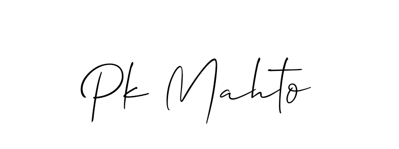 How to Draw Pk Mahto signature style? Allison_Script is a latest design signature styles for name Pk Mahto. Pk Mahto signature style 2 images and pictures png