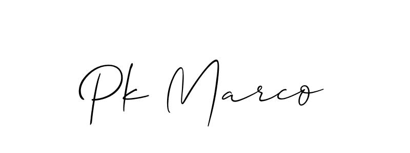 Similarly Allison_Script is the best handwritten signature design. Signature creator online .You can use it as an online autograph creator for name Pk Marco. Pk Marco signature style 2 images and pictures png