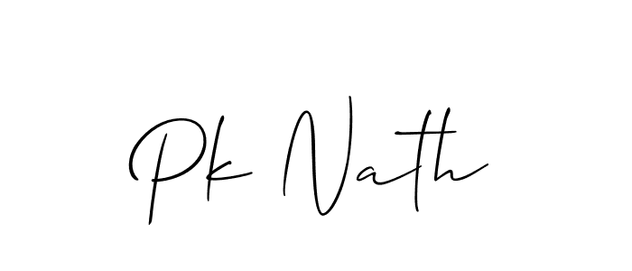 How to make Pk Nath signature? Allison_Script is a professional autograph style. Create handwritten signature for Pk Nath name. Pk Nath signature style 2 images and pictures png