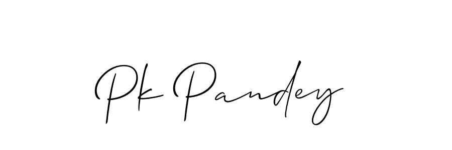 Create a beautiful signature design for name Pk Pandey. With this signature (Allison_Script) fonts, you can make a handwritten signature for free. Pk Pandey signature style 2 images and pictures png