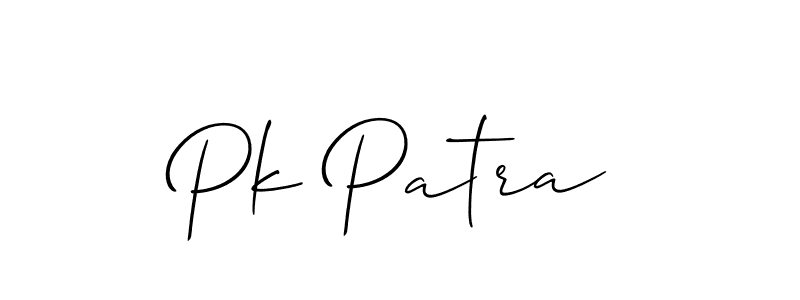 Create a beautiful signature design for name Pk Patra. With this signature (Allison_Script) fonts, you can make a handwritten signature for free. Pk Patra signature style 2 images and pictures png