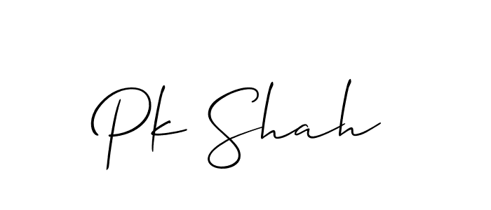 Pk Shah stylish signature style. Best Handwritten Sign (Allison_Script) for my name. Handwritten Signature Collection Ideas for my name Pk Shah. Pk Shah signature style 2 images and pictures png