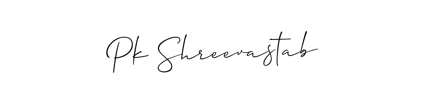 You should practise on your own different ways (Allison_Script) to write your name (Pk Shreevastab) in signature. don't let someone else do it for you. Pk Shreevastab signature style 2 images and pictures png