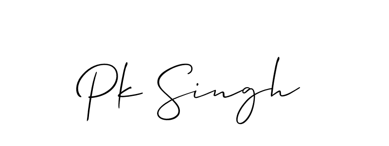 How to Draw Pk Singh signature style? Allison_Script is a latest design signature styles for name Pk Singh. Pk Singh signature style 2 images and pictures png