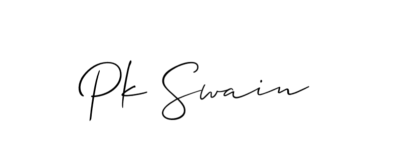 Design your own signature with our free online signature maker. With this signature software, you can create a handwritten (Allison_Script) signature for name Pk Swain. Pk Swain signature style 2 images and pictures png