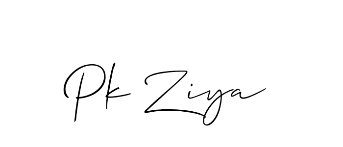 You should practise on your own different ways (Allison_Script) to write your name (Pk Ziya) in signature. don't let someone else do it for you. Pk Ziya signature style 2 images and pictures png