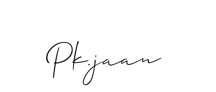 You should practise on your own different ways (Allison_Script) to write your name (Pk.jaan) in signature. don't let someone else do it for you. Pk.jaan signature style 2 images and pictures png