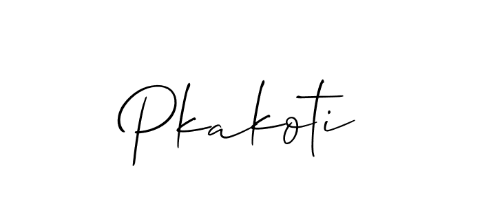 if you are searching for the best signature style for your name Pkakoti. so please give up your signature search. here we have designed multiple signature styles  using Allison_Script. Pkakoti signature style 2 images and pictures png