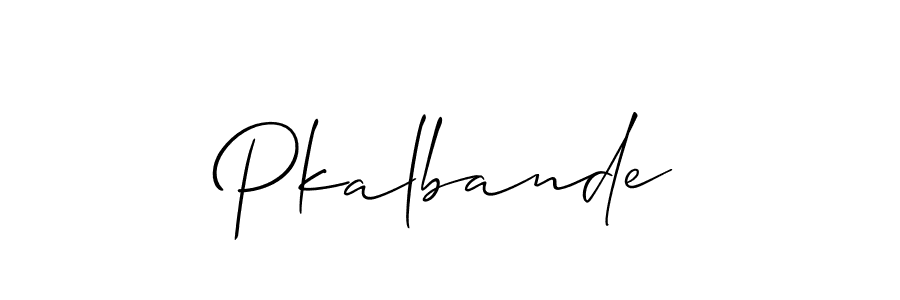 Create a beautiful signature design for name Pkalbande. With this signature (Allison_Script) fonts, you can make a handwritten signature for free. Pkalbande signature style 2 images and pictures png