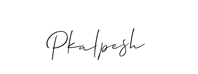 Design your own signature with our free online signature maker. With this signature software, you can create a handwritten (Allison_Script) signature for name Pkalpesh. Pkalpesh signature style 2 images and pictures png