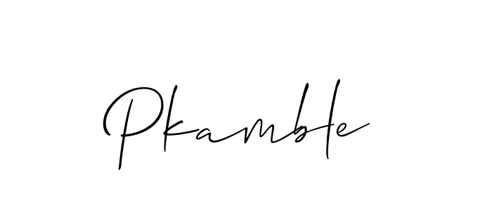 Pkamble stylish signature style. Best Handwritten Sign (Allison_Script) for my name. Handwritten Signature Collection Ideas for my name Pkamble. Pkamble signature style 2 images and pictures png