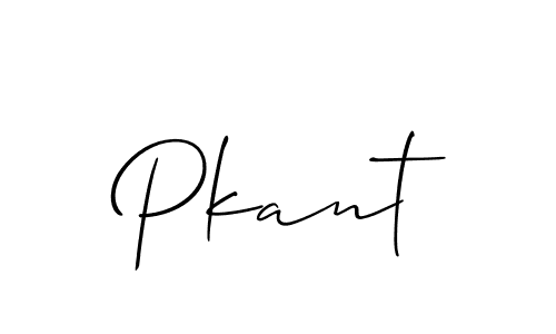 Design your own signature with our free online signature maker. With this signature software, you can create a handwritten (Allison_Script) signature for name Pkant. Pkant signature style 2 images and pictures png