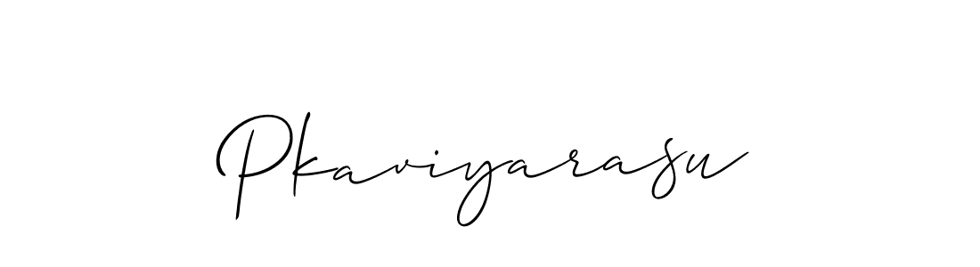 Design your own signature with our free online signature maker. With this signature software, you can create a handwritten (Allison_Script) signature for name Pkaviyarasu. Pkaviyarasu signature style 2 images and pictures png